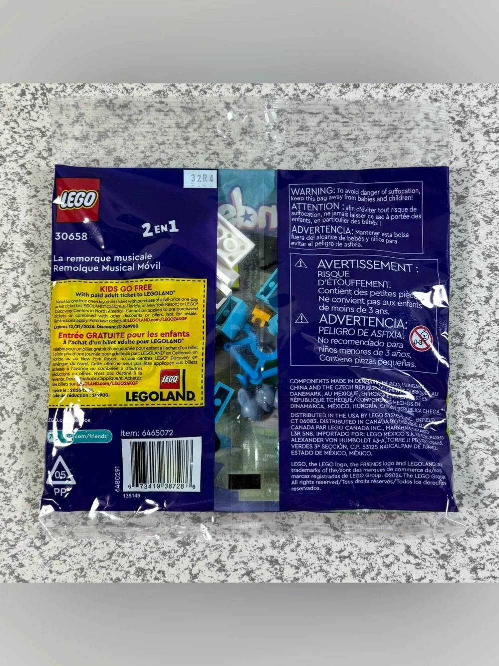 LEGO 30658 Friends Mobile Music Trailer Polybag Set Kit New